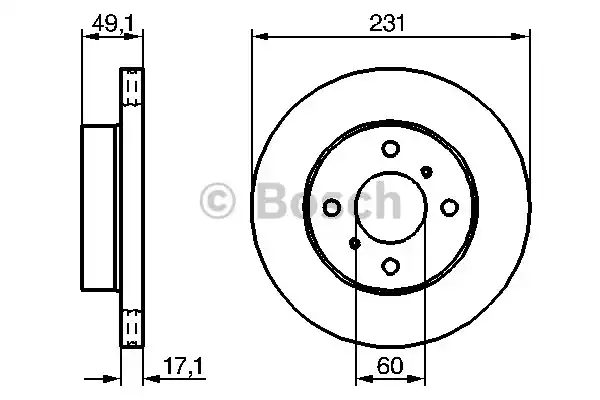 Тормозной диск BOSCH 0986479241