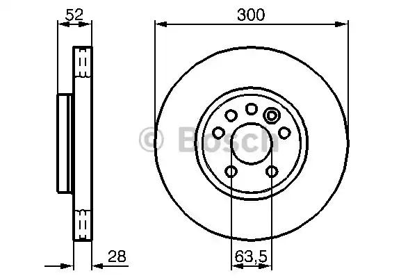 Тормозной диск BOSCH 0986479261