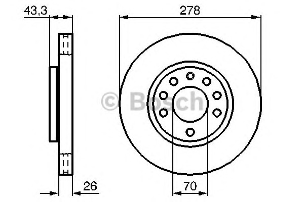 Тормозной диск BOSCH 0986479262