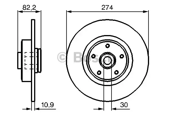 Тормозной диск BOSCH 0986479273