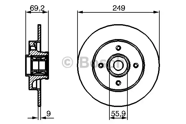 Тормозной диск BOSCH 0986479275