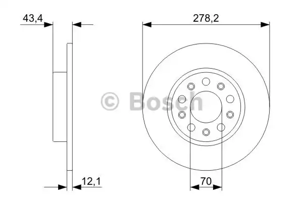 Тормозной диск BOSCH 0986479292