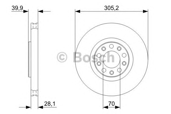 Диск тормозной BOSCH 0986479293