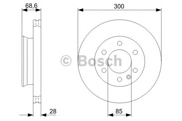 Тормозной диск BOSCH 0986479294