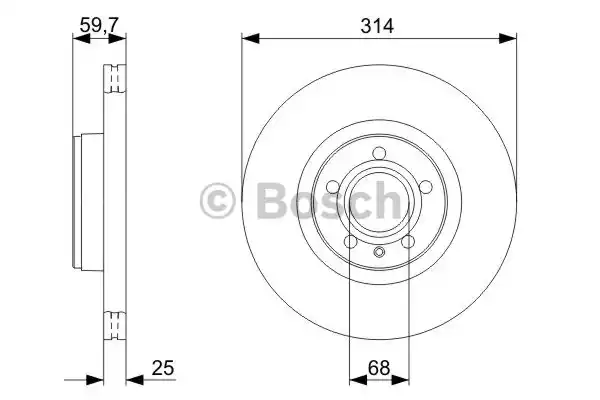 Тормозной диск BOSCH 0986479301