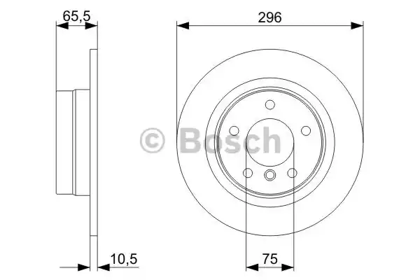 Тормозной диск BOSCH 0986479306
