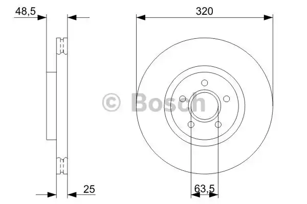 Тормозной диск BOSCH 0986479310