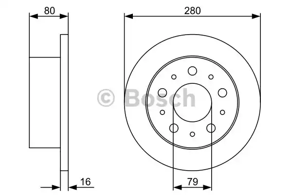 Тормозной диск BOSCH 0986479316