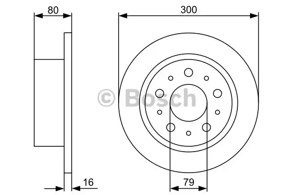 Тормозной диск BOSCH 0986479317