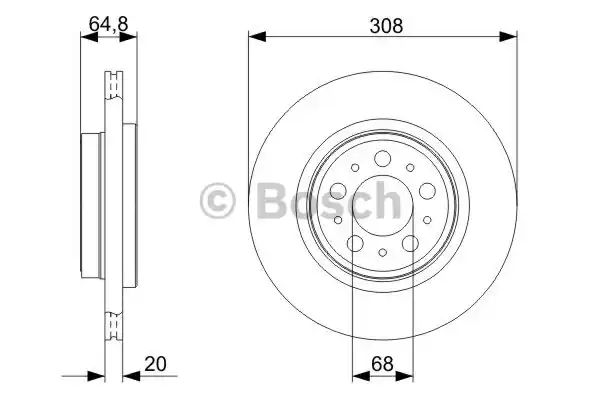 Тормозной диск BOSCH 0986479320