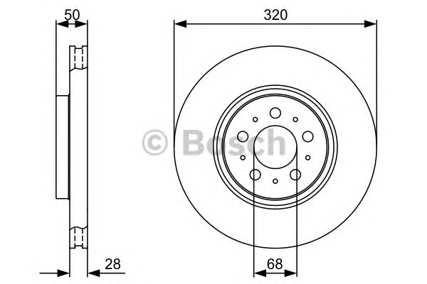 Тормозной диск BOSCH 0986479321