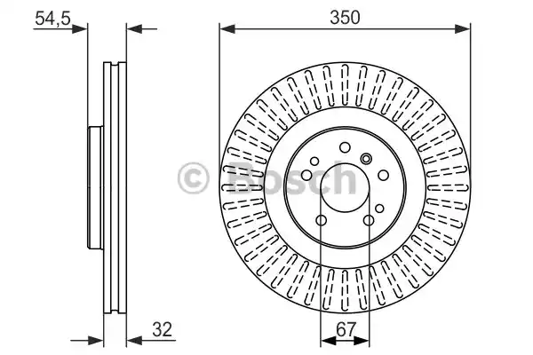 Тормозной диск BOSCH 0986479329