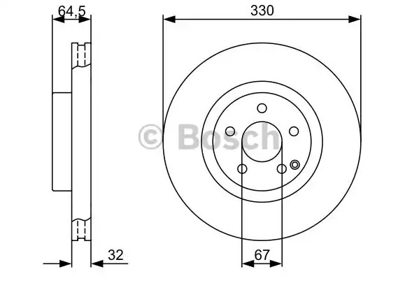 Тормозной диск BOSCH 0986479332