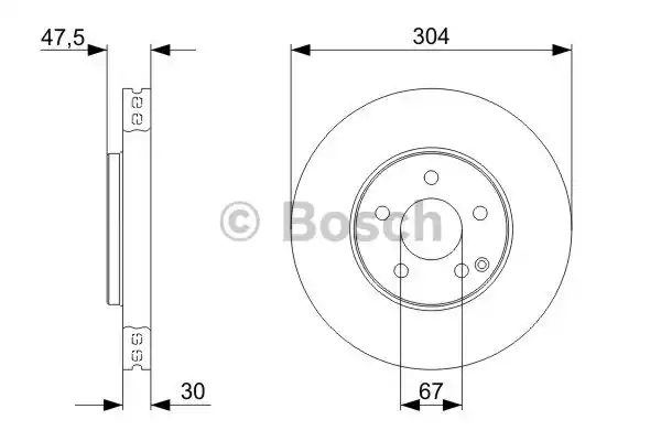 Тормозной диск BOSCH 0986479333