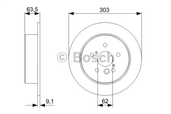Тормозной диск BOSCH 0986479338
