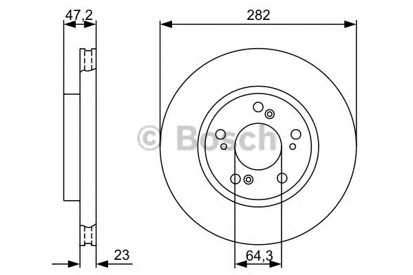 Тормозной диск BOSCH 0986479365