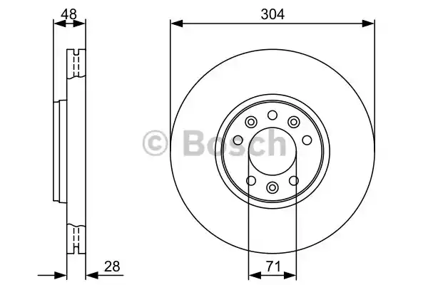 Тормозной диск BOSCH 0986479380