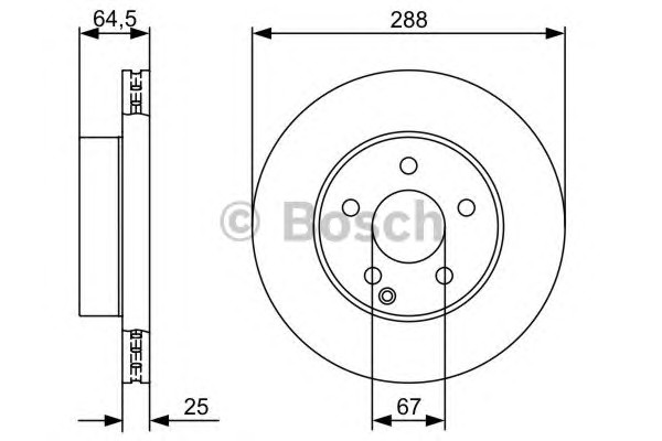 Тормозной диск BOSCH 0986479406