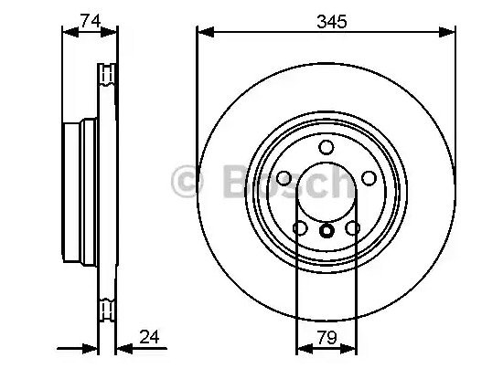 Тормозной диск BOSCH 0986479440