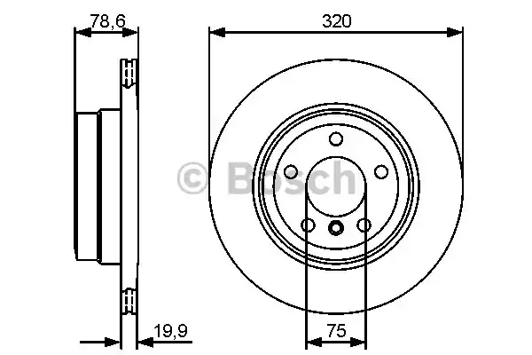 Тормозной диск BOSCH 0986479442