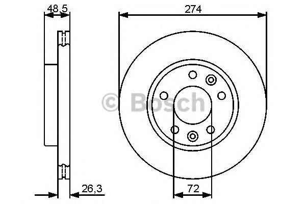 Диск тормозной BOSCH 0986479444