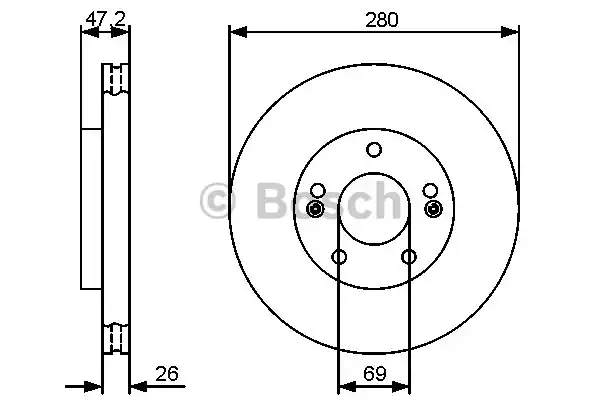 Тормозной диск BOSCH 0986479460