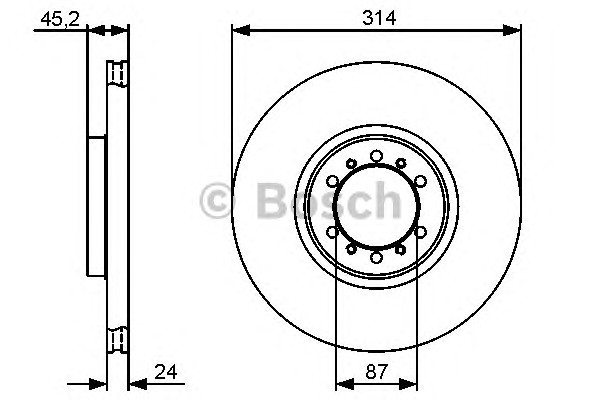 Тормозной диск BOSCH 0986479469