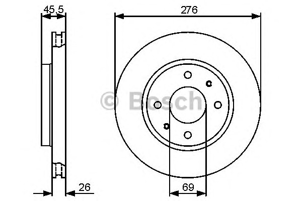 Тормозной диск BOSCH 0986479471