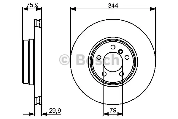 Тормозной диск BOSCH 0986479475