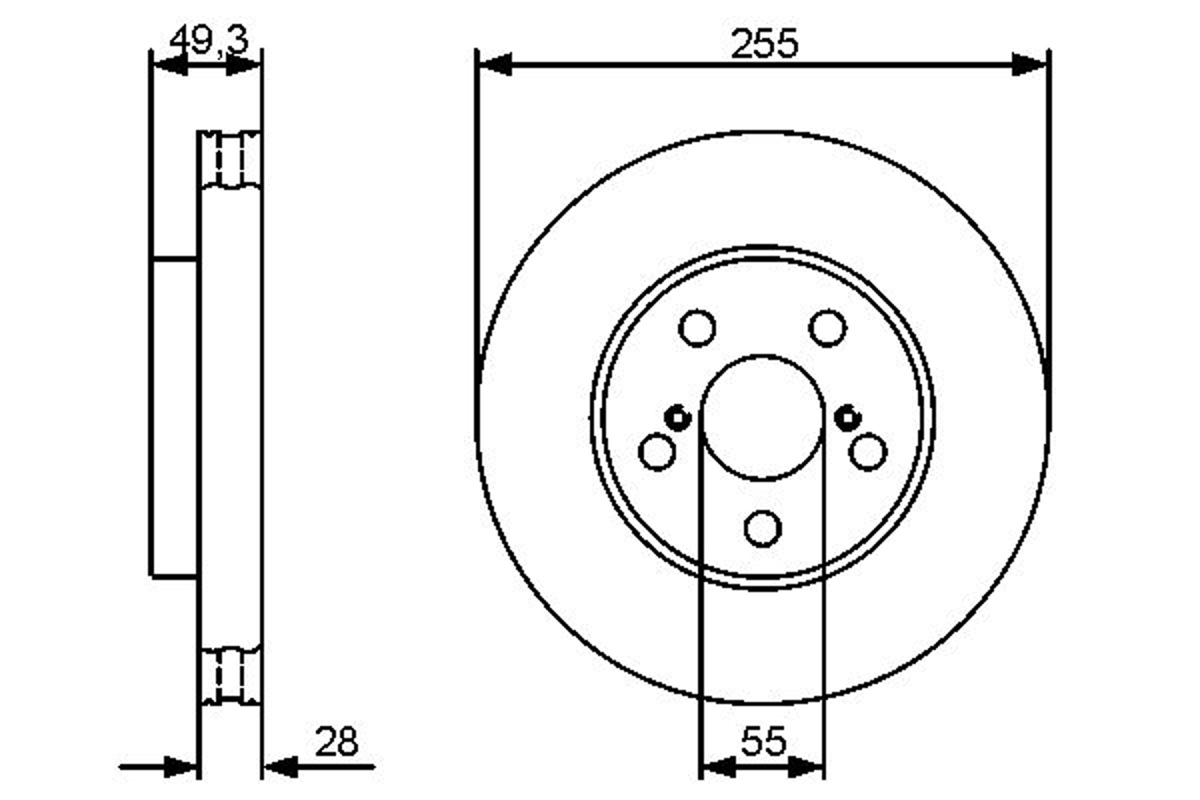 Диск тормозной BOSCH 0986479490
