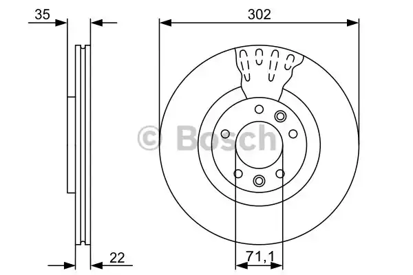 Тормозной диск BOSCH 0986479500