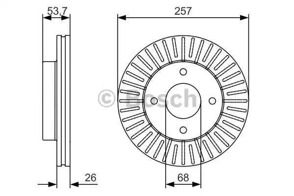 Тормозной диск BOSCH 0986479535