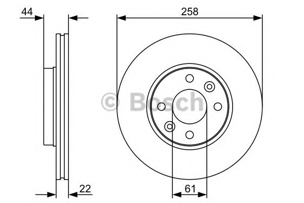 Тормозной диск BOSCH 0986479556