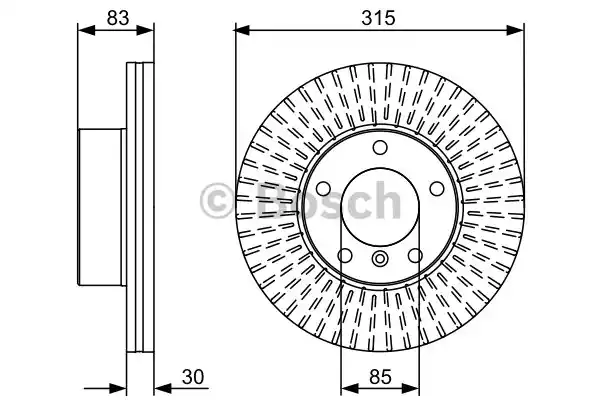 Тормозной диск BOSCH 0986479568