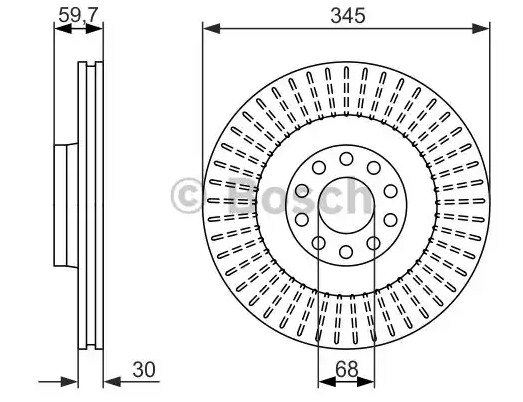 Тормозной диск BOSCH 0986479589