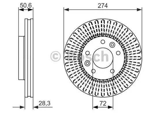 Тормозной диск BOSCH 0986479599