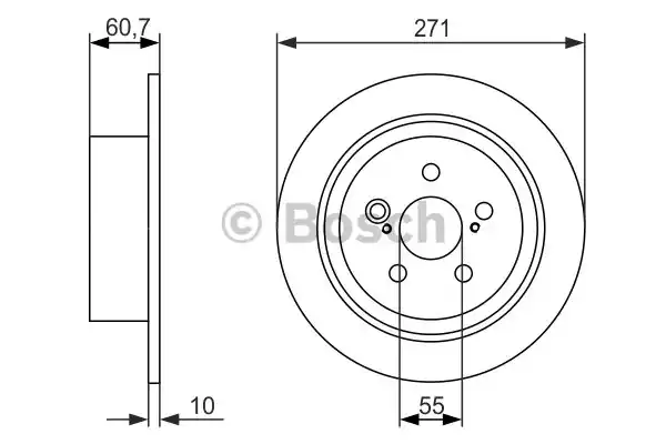 Тормозной диск BOSCH 0986479613