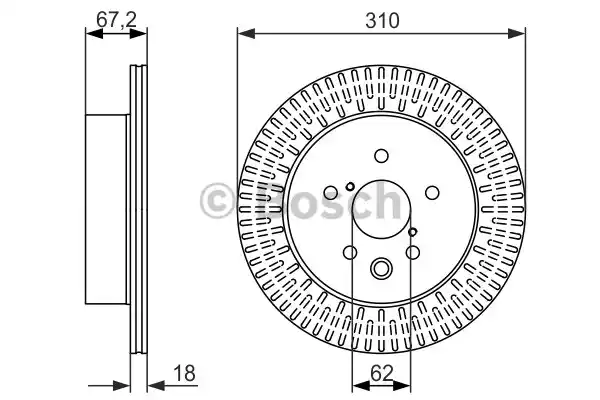 Тормозной диск BOSCH 0986479615