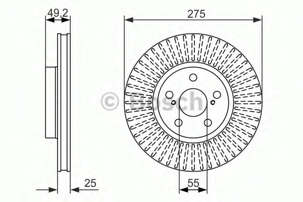 Тормозной диск BOSCH 0986479619
