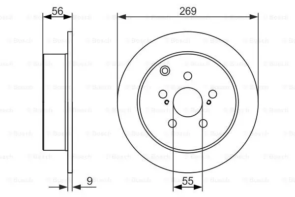 Тормозной диск BOSCH 0986479658