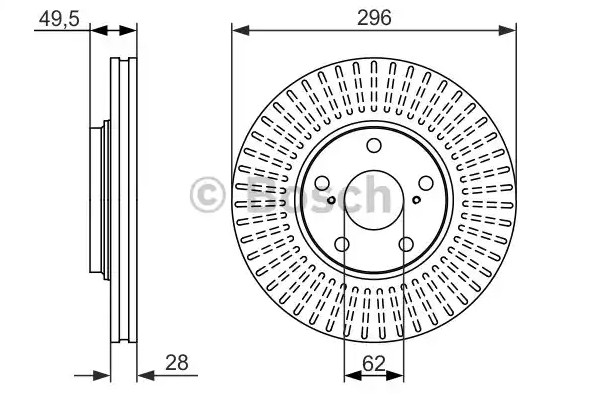 Тормозной диск BOSCH 0986479664