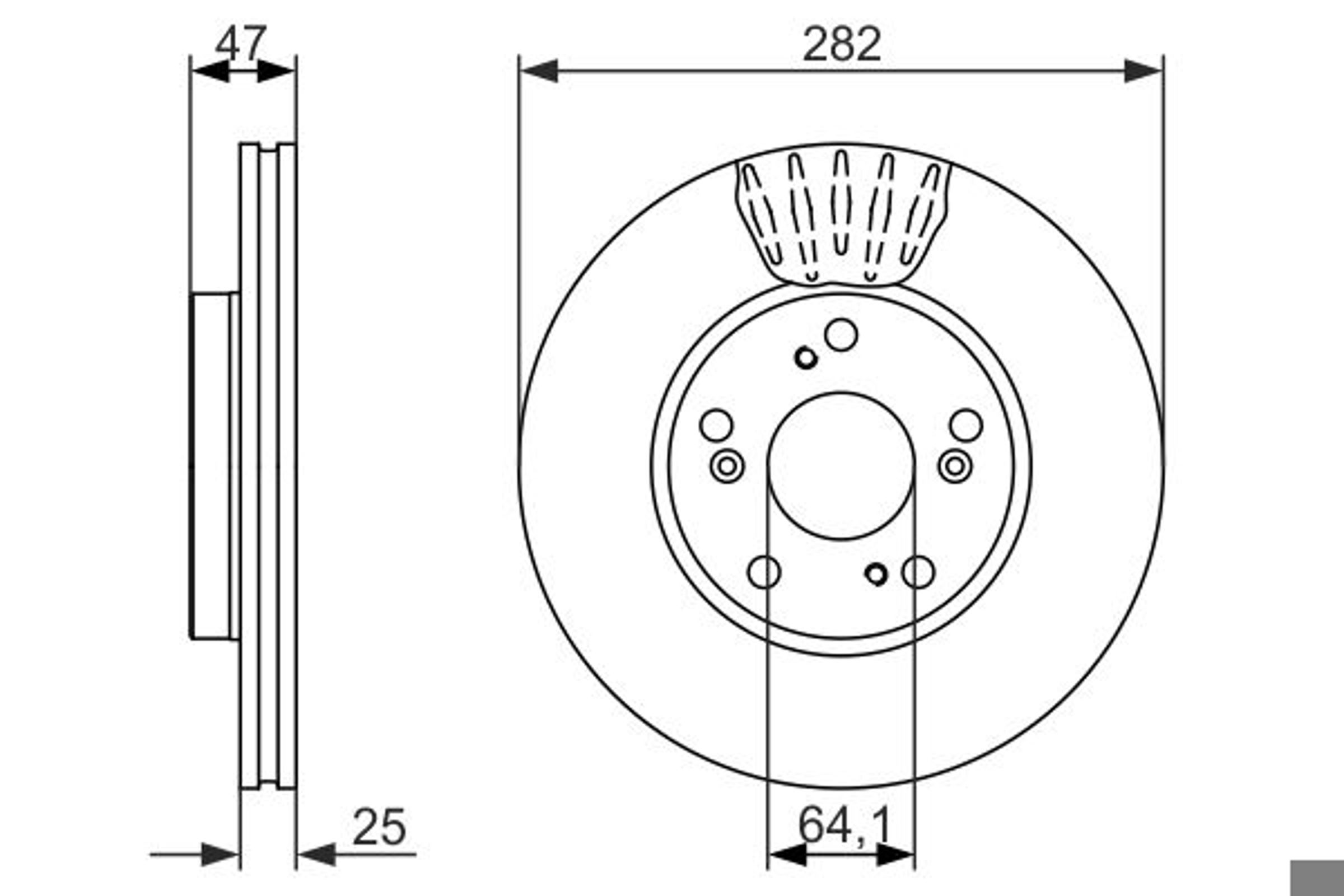 Диск тормозной BOSCH 0986479686