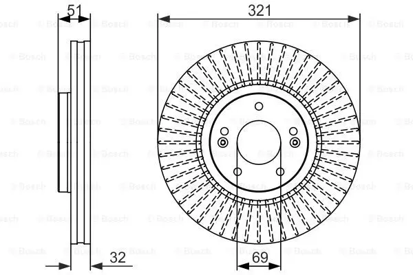 Тормозной диск BOSCH 0986479692