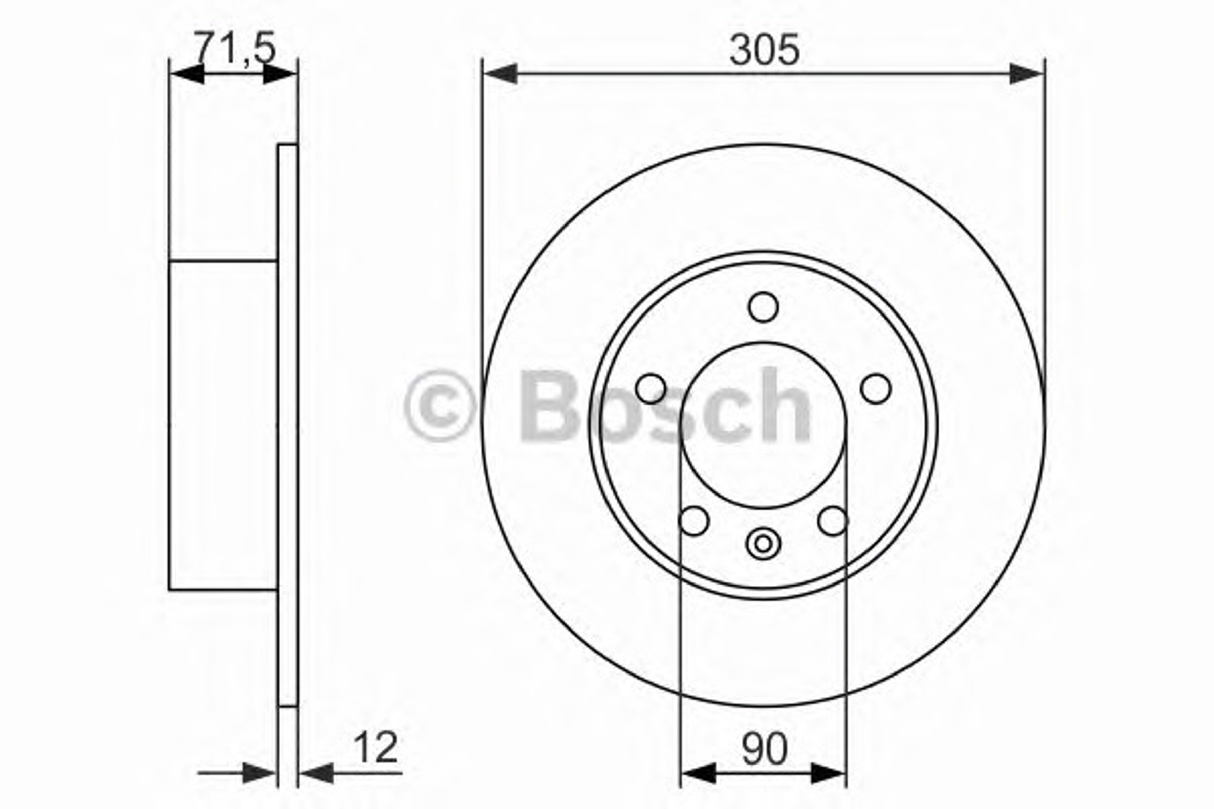 Тормозные диски BOSCH 0986479717