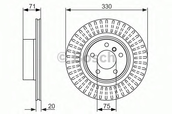 Тормозной диск BOSCH 0986479727