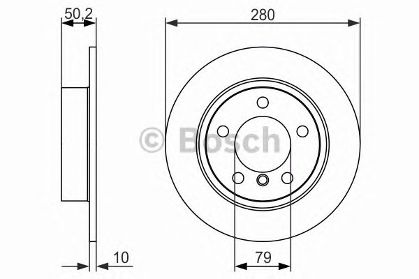 Диск тормозной BOSCH 0986479728
