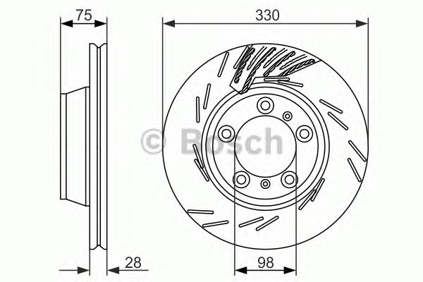 Тормозной диск BOSCH 0986479732