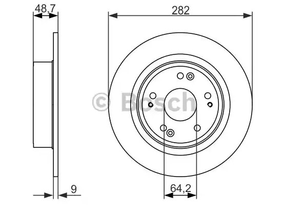 Тормозной диск BOSCH 0986479738