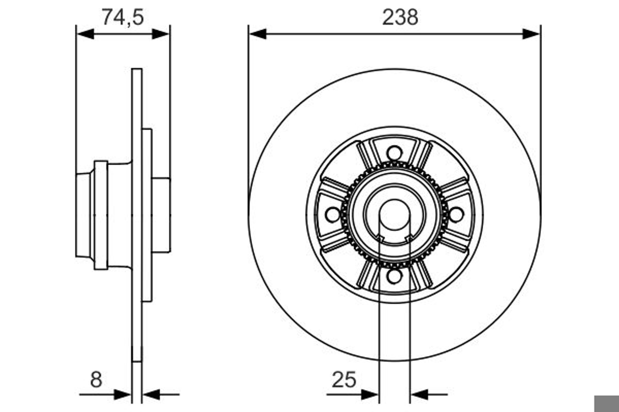 Диск тормозной BOSCH 0986479759