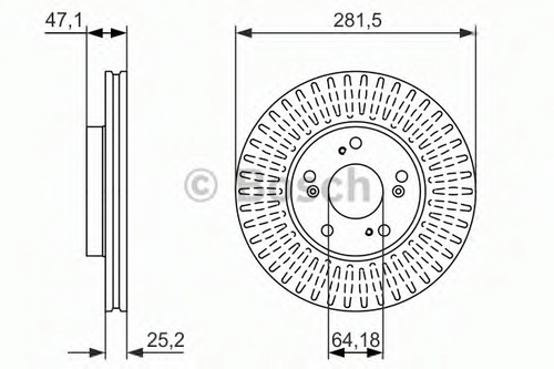 Тормозной диск BOSCH 0986479781